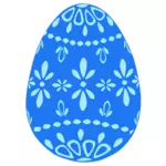 蓝色花边复活节彩蛋矢量图像