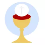 Христианские Кубок благословение векторное изображение