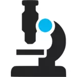 Ilustración vectorial del icono de microscopio bicolor