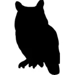 Owl silhouette vector image
