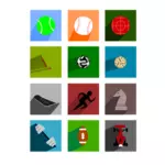 Selection of sports sign icons vector illustration
