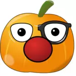 Clown pumpkin vector image