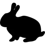 Silhouette vector drawing of bunny