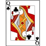 Koningin van clubs symbool