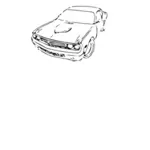 Racing car vector sketch