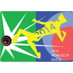 Worldcup 2014 juliste vektori kuva