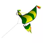 طائرة ورقية خضراء تقليدية