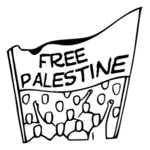 Palestina libera Banner vettoriale