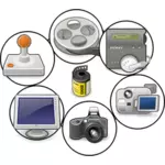 Multimedia icons vector image