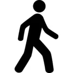 Yürüyen adam simge vektör küçük resim