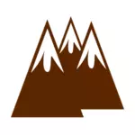 Горы в коричневый цвет