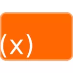 Oranssi funktiokuvakkeen vektorikuvake