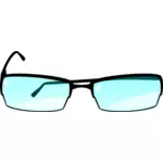 Eyeglasses with blue glass