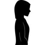 Ilustración vectorial de silueta femenina