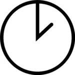 2 o-clock watch face vector drawing