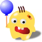 Monster mit einem Ballon-Vektor-Bild