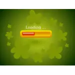 हरे फूलों खेल लोडर स्क्रीन के वेक्टर चित्रण