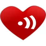 Coração bater sinal vector clipart