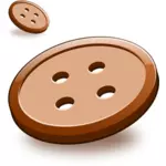 Vector de la imagen de dos botones de costura marrón