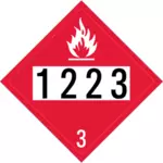 Plac czerwony znak z kodem dla nafty clipart