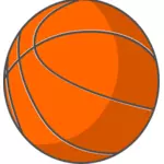 Immagine vettoriale arancione di una palla da basket fotorealistica