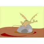 Dibujos animados dragón vector de la imagen
