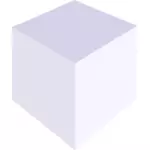 Kotak putih 3D seni klip vektor