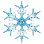 Ilustração vetorial de floco de neve azul