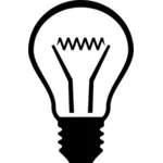 Image vectorielle du pictogramme de la lampe à incandescence