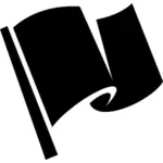 Gambar vektor pictogram bendera hitam