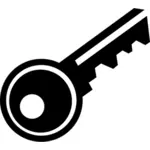 Vector illustration of door key pictogram