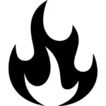 Vetor desenho de pictograma de fogo