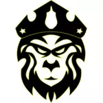 Lion's head vector clip art