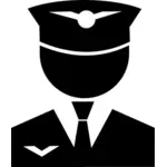 Pilot icon vector drawing