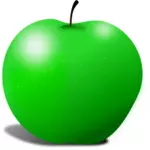Vectorafbeeldingen van groene appel met twee schijnwerpers