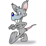בתמונה וקטורית של עכברוש הקומיקס מפחד