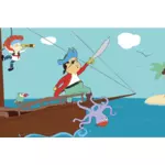 Cartoon piraat boot