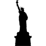 Statue de silhouette vecteur de liberté