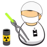 Nuclear facility worker