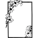 Eenvoudige bloem frame