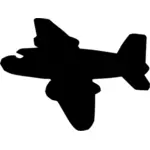 Vliegtuig silhouet tekening