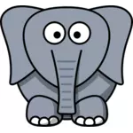 Vektorritning av funny kid tecknade elefant