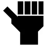 Symbol ruky černá