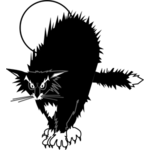 Black cat vector art | Public domain vectors