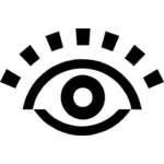 Глаз силуэт векторное изображение