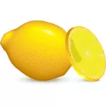 Zitrone mit Scheibe