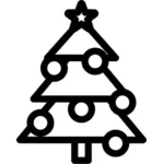 Noel ağacı siluet