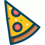 Pepperoni pizza vektor gambar