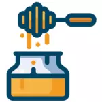 Honey jar vector image