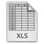 Icona del documento di foglio di calcolo XLS